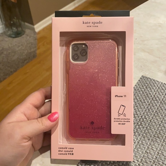 Kate Spade Pink Ombre Glitter iPhone 11 Case